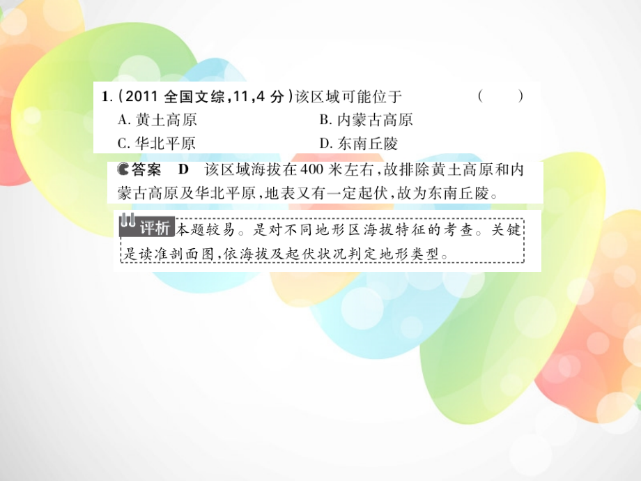 【5年高考3年模拟】（新课标专用）高考地理 第二十单元 第一节 中国地理概况课件（B）_第3页