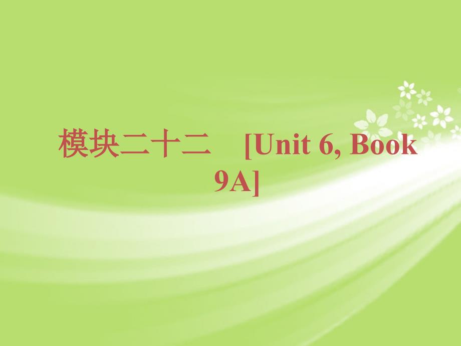 中考英语 知识点回顾冲刺 Book 9A Unit 6（基础过关 考点透视 典例解析）课件 牛津译林_第1页