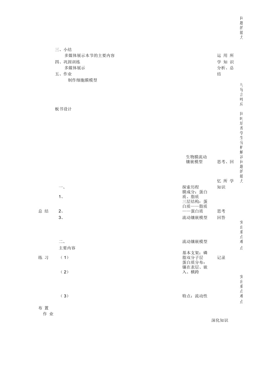 重庆市万州分水中学高中生物《生物膜的流动镶嵌模型》名师精编教学案新人教版必修2_第4页