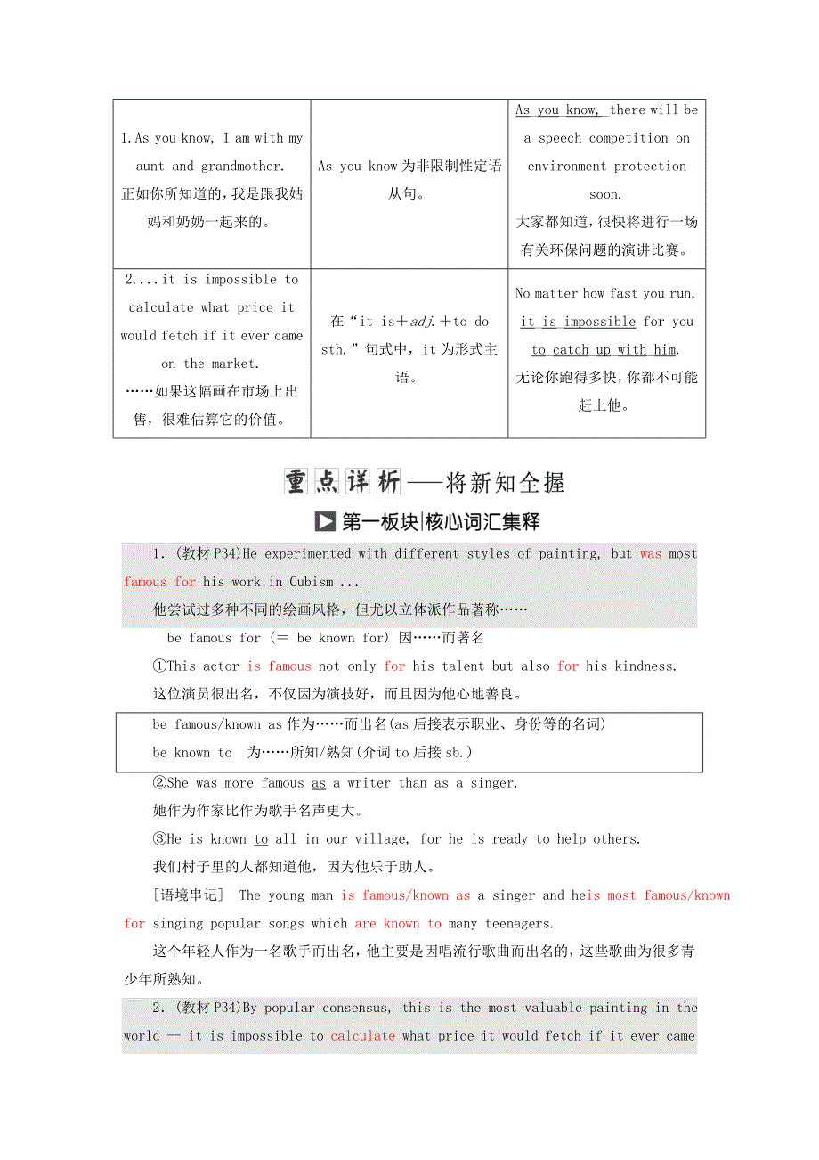 高中英语 Unit 3 The world of colours and light Section Ⅱ Welcome to the unit &ampamp;amp; Reading-Language points教学案 牛津译林版选修8_第3页