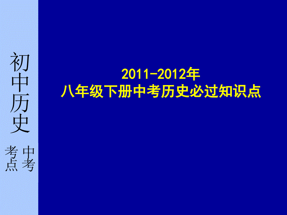 八年级下册中考历史必过知识点-_第1页