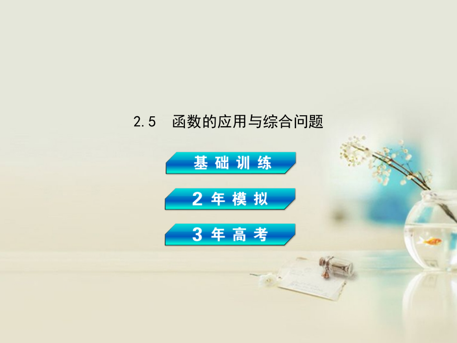 【3年高考2年模拟】高考数学一轮复习 2.5 函数的应用与综合问题课件 理 新人教A_第2页