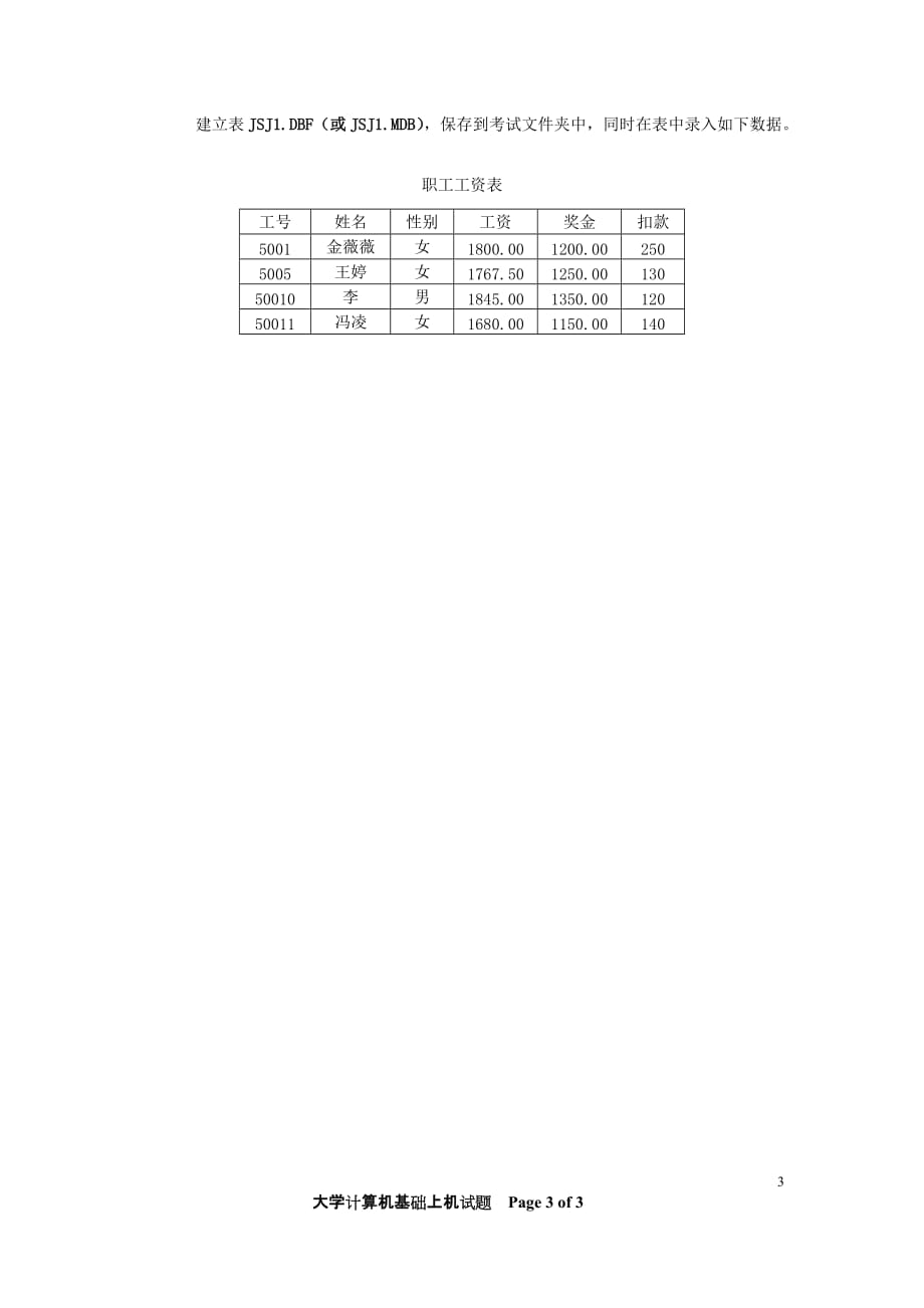 大学计算机基础上机试题15new.doc_第3页