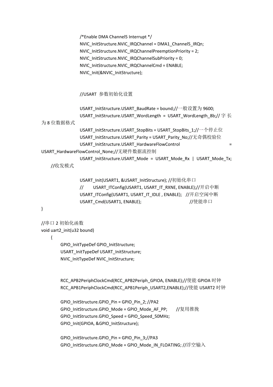 STM32F103多个串口配置DMA程序(纯代码版详解)._第2页