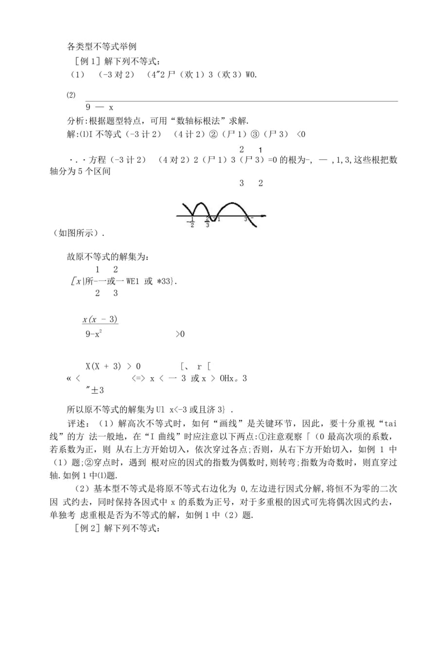 高二第六章不等式全部教学设计及学习指导--各类型不等式举例[学习]_第1页