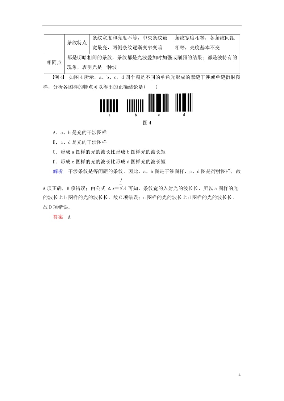 高中物理 第五章 光的波动性章末整合提升学案 教科版选修3-4_第4页