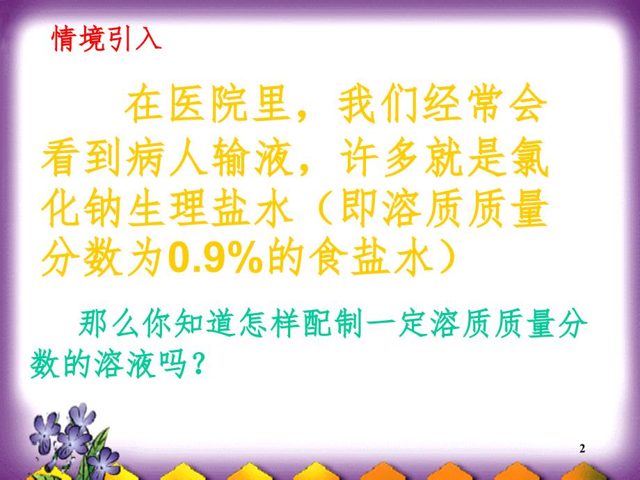 一定溶质质量分数的氯化钠溶液的配制PPT_第2页