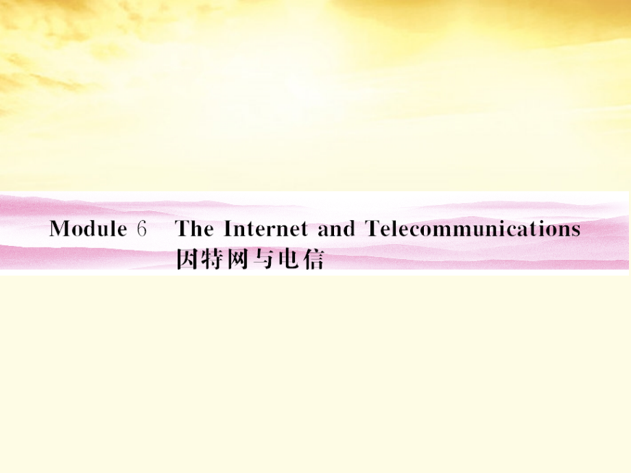 高考英语 Module 6　The Internet and Telecommunications总复习课件 外研必修1_第1页