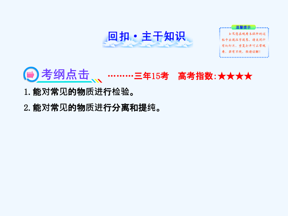 （全程复习方略）高考化学 14.2物质的检验、分离和提纯课件 新人教_第2页