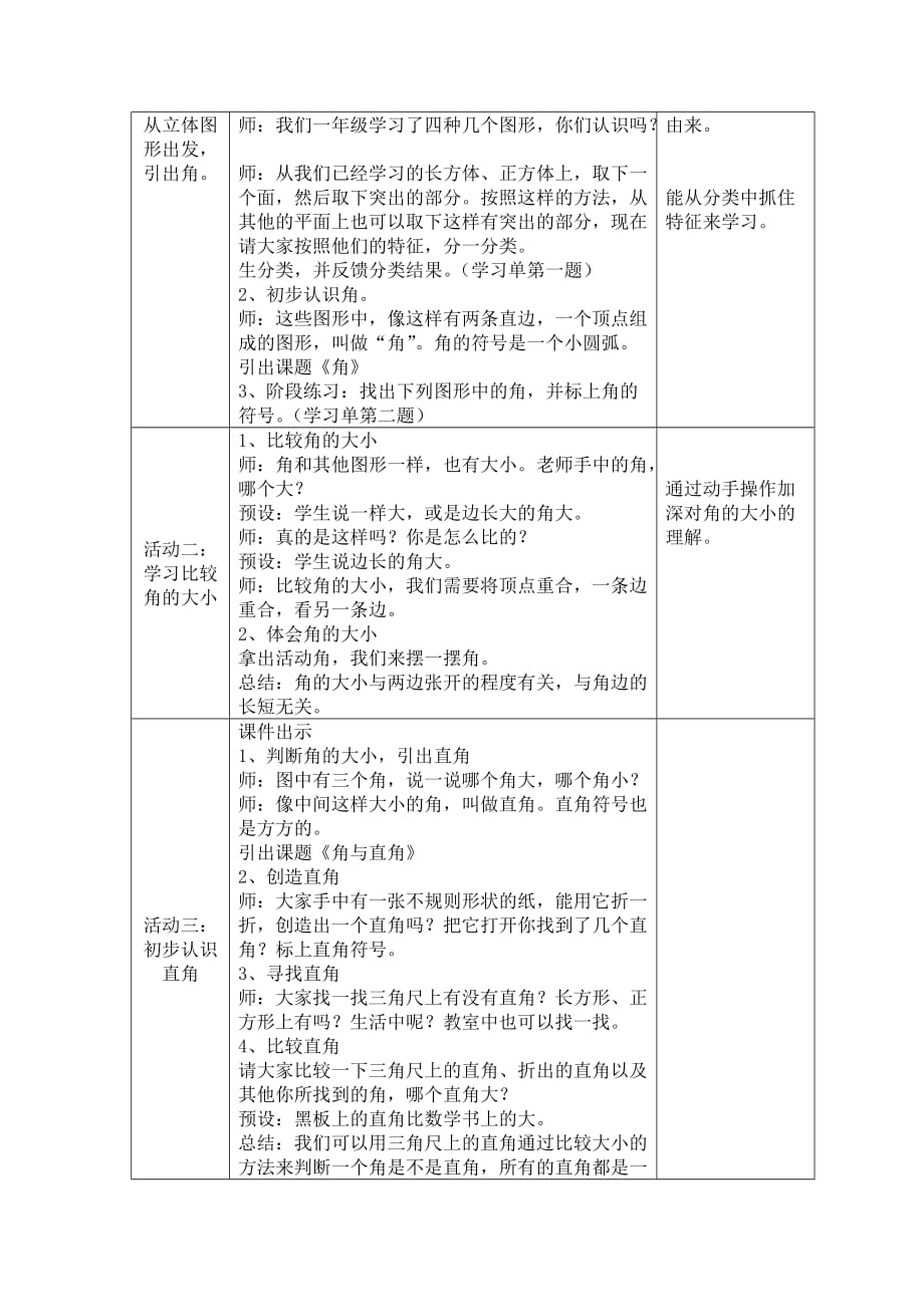 二年级上册数学教案-5.1 几何小实践（角与直角）▏沪教版(16)_第4页