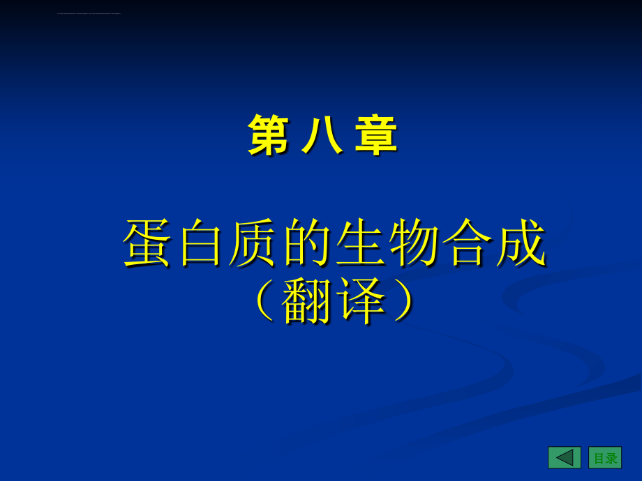 蛋白质的生物合成翻译生物化学与分子生物学课件_第1页