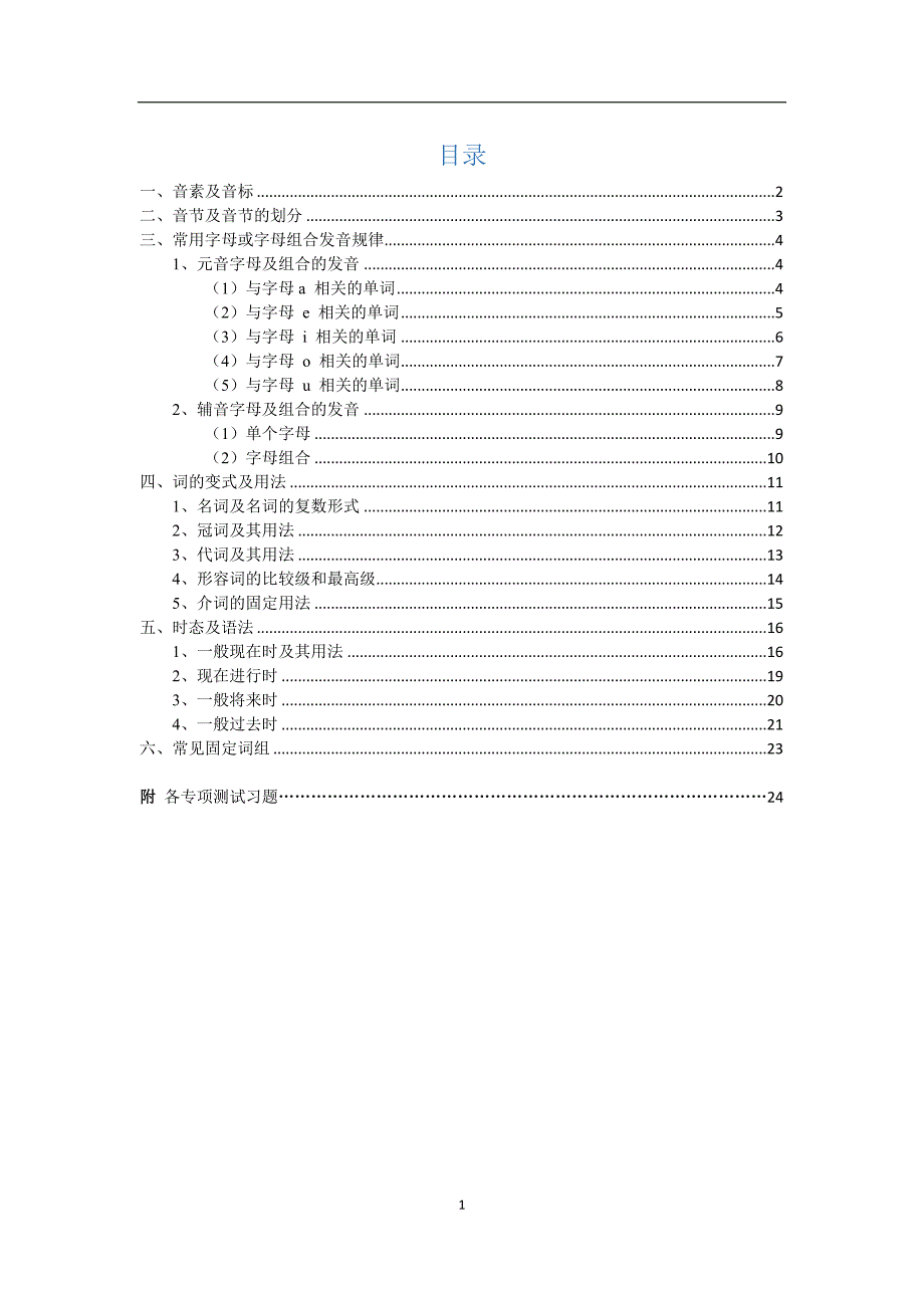 人教版小学英语语法知识点汇总._第1页