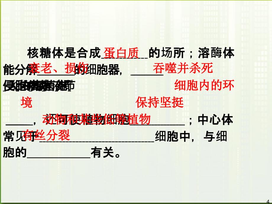 高考生物一轮复习 第9讲 细胞器―系统内的分工合作精品课件 必修1_第4页