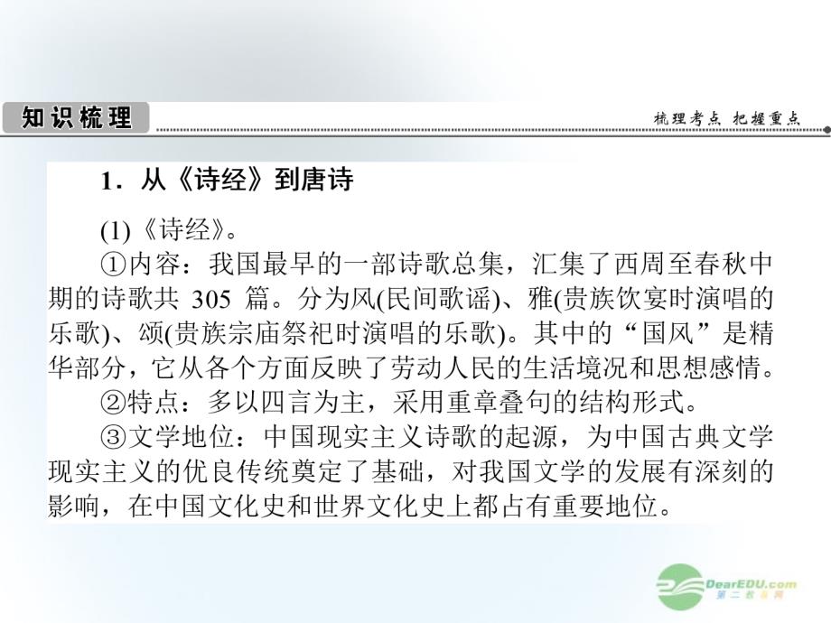 高考历史第一轮总复习 19.9 辉煌灿烂的文学课件 新人教必修3_第2页