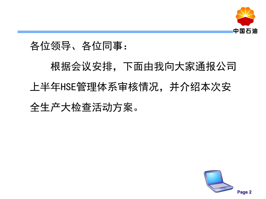 公司上半年HSE体系审核通报以及安全生产大检查工作安排精编版_第2页