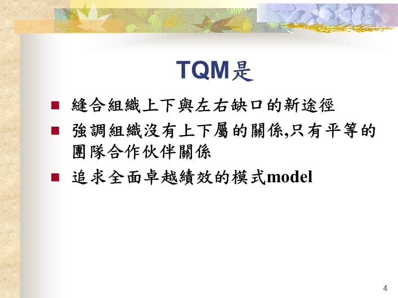 全面品质管理TQM—追求全面卓越绩效之模式(1)精编版_第4页