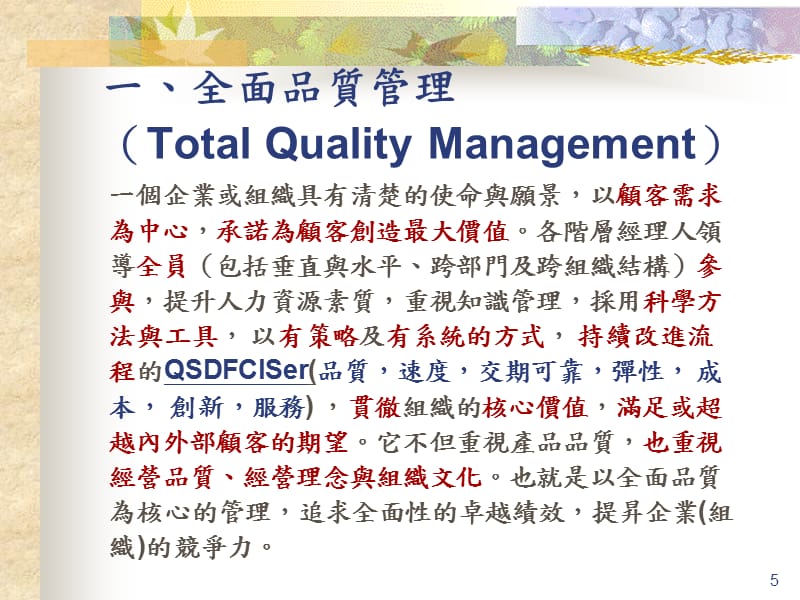 全面品质管理TQM—追求全面卓越绩效之模式(1)精编版_第5页