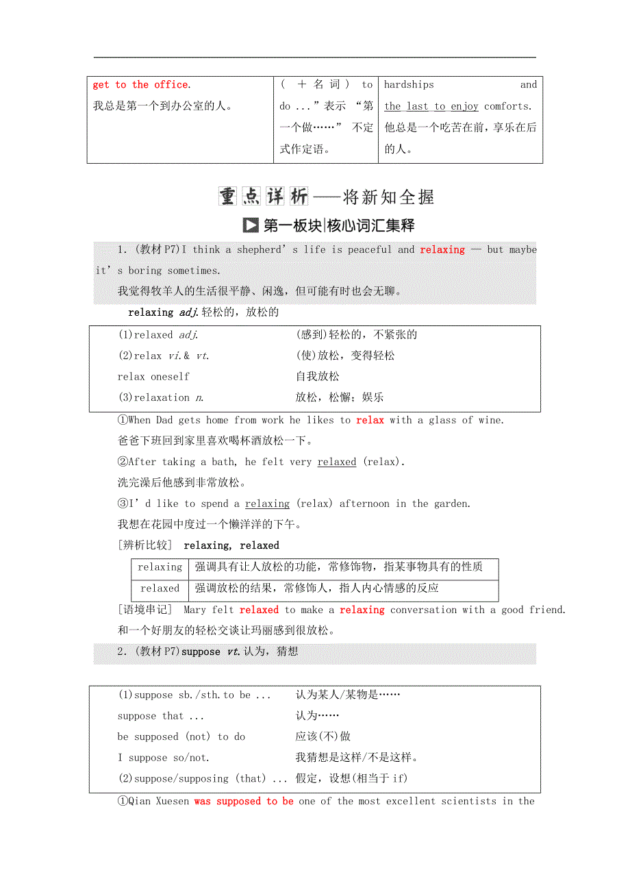 高中英语 Unit 1 Lifestyles Section Ⅱ Warm-up &ampamp;amp; Lesson 1-Language Points教学案 北师大版必修1_第3页