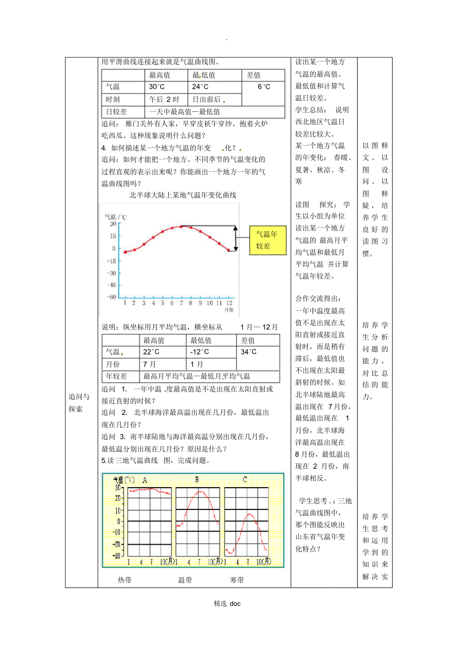 591编号【商务星球版】7年级地理上册教案：4.2气温的变化与差异(第1课时)1_第4页