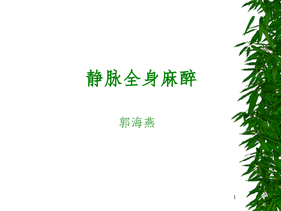 静脉全身麻醉PPT_第1页