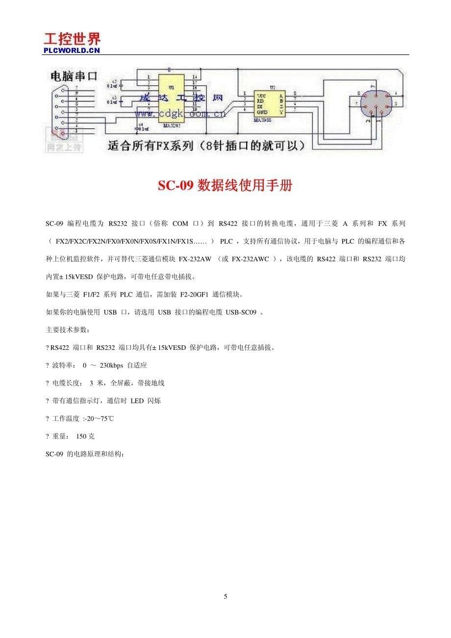 1279编号西门子-三菱plc通讯电缆制作_第5页