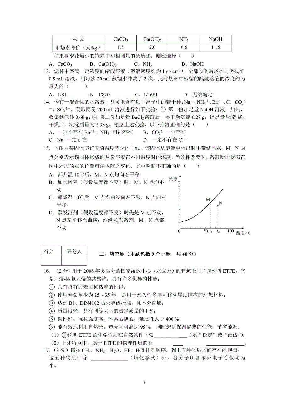 2008年天原杯化学竞赛--_第3页