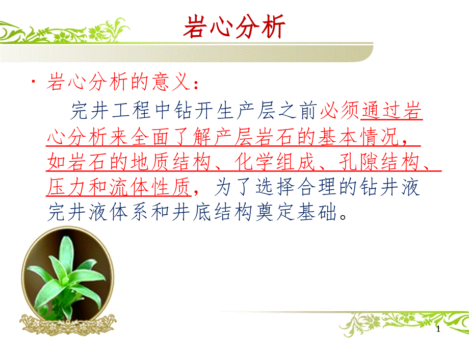 岩心分析（课堂PPT）_第1页