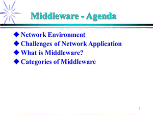 中间件技术周传生Chapter01 -- Middleware课件