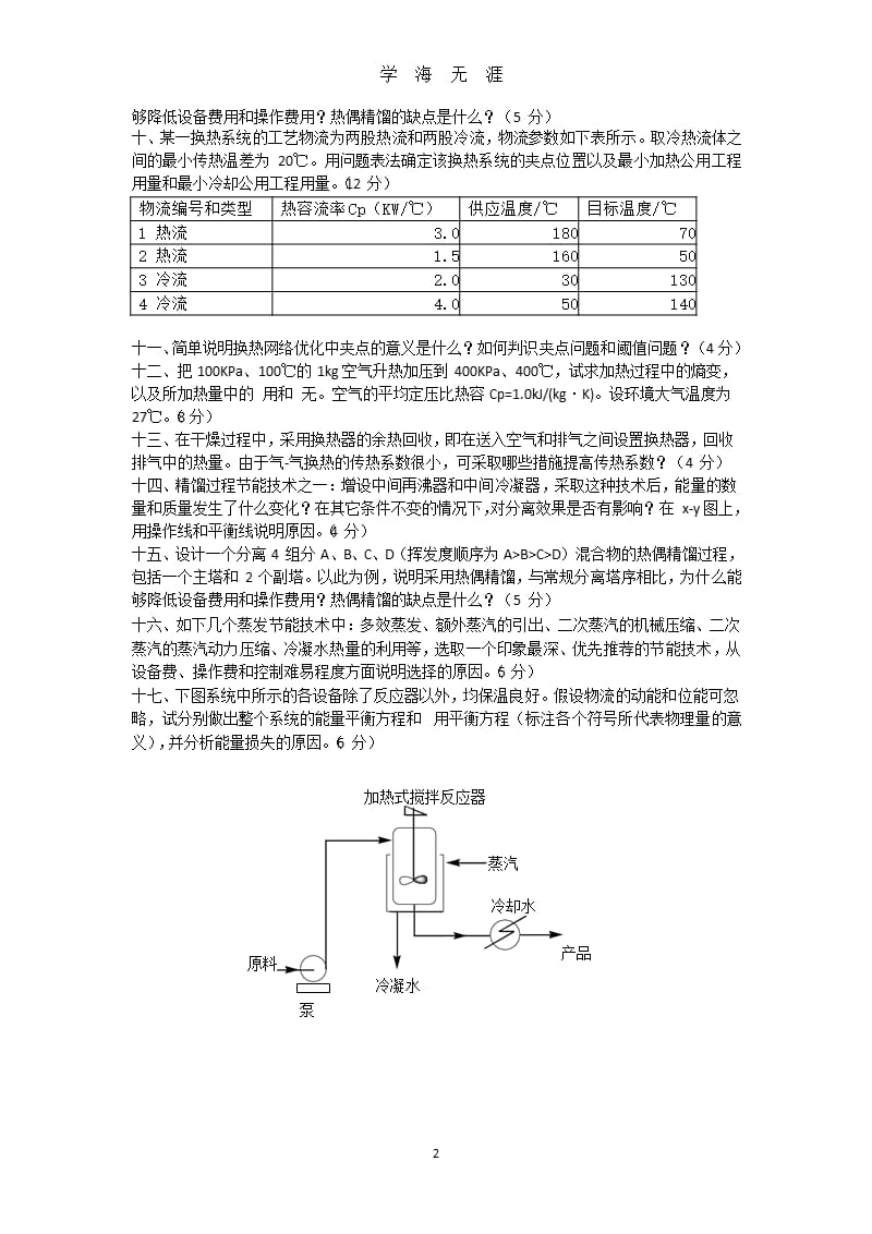 北京化工大学节能技术期末试卷.pptx_第2页