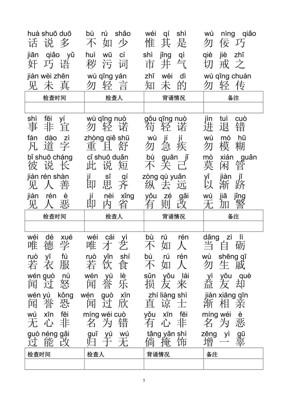 一年级弟子规全文带拼音-一年级的弟子规全文--_第5页