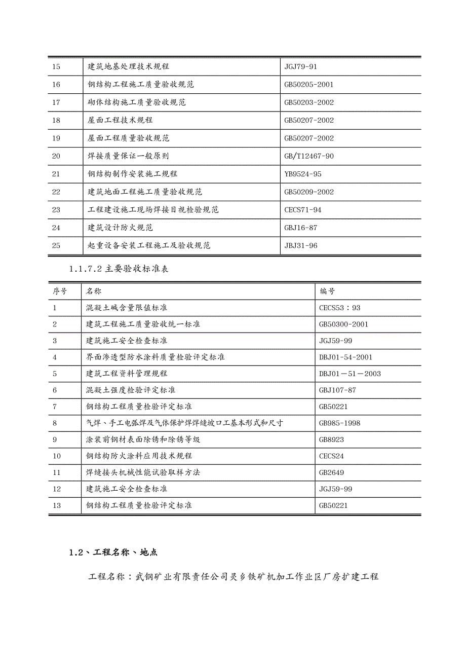 {工厂管理运营管理}机加工厂房施工组织设计_第5页