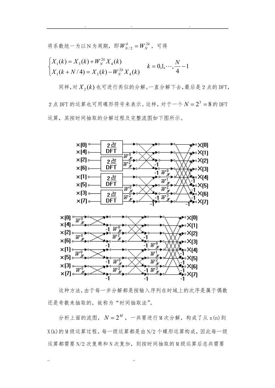 按时间抽取的基2FFT算法分析报告_第5页