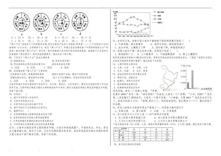 2018一轮复习 中国的农业_第5页