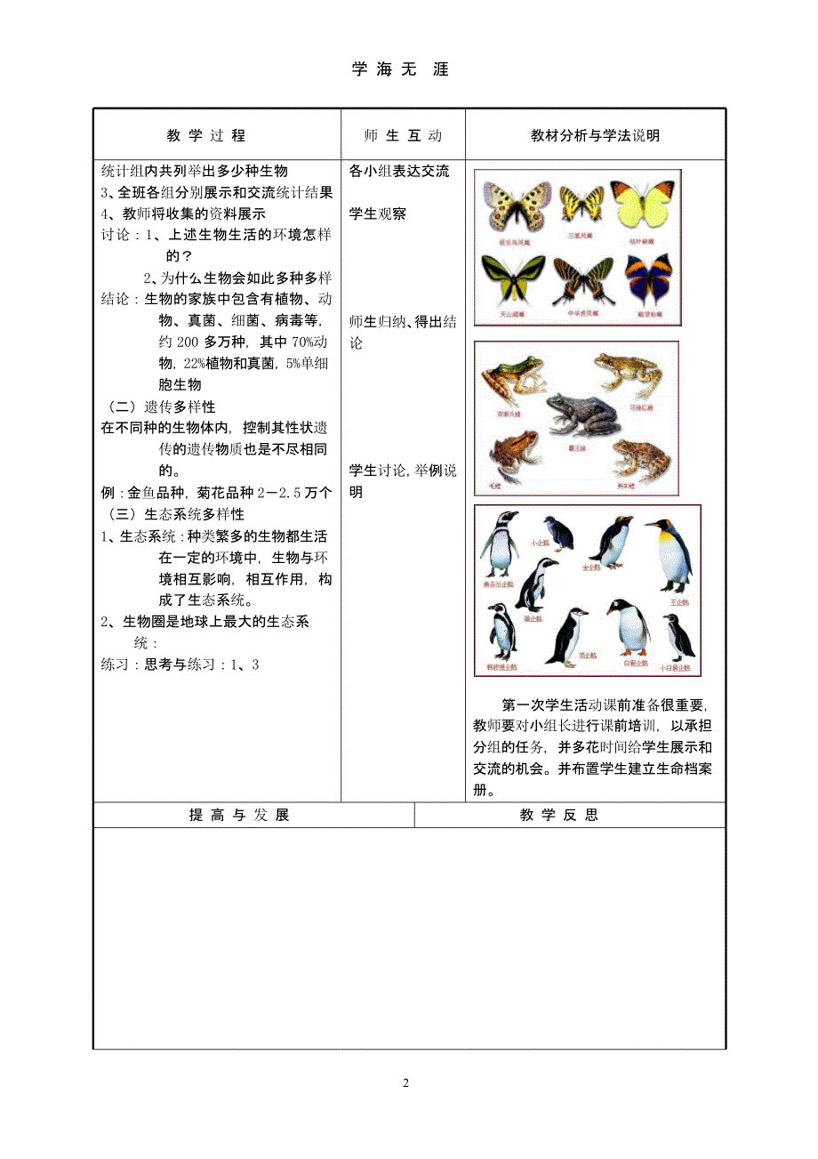 北师大版七年级生物上册教案(全册完整版)（2020年九月）.pptx_第2页