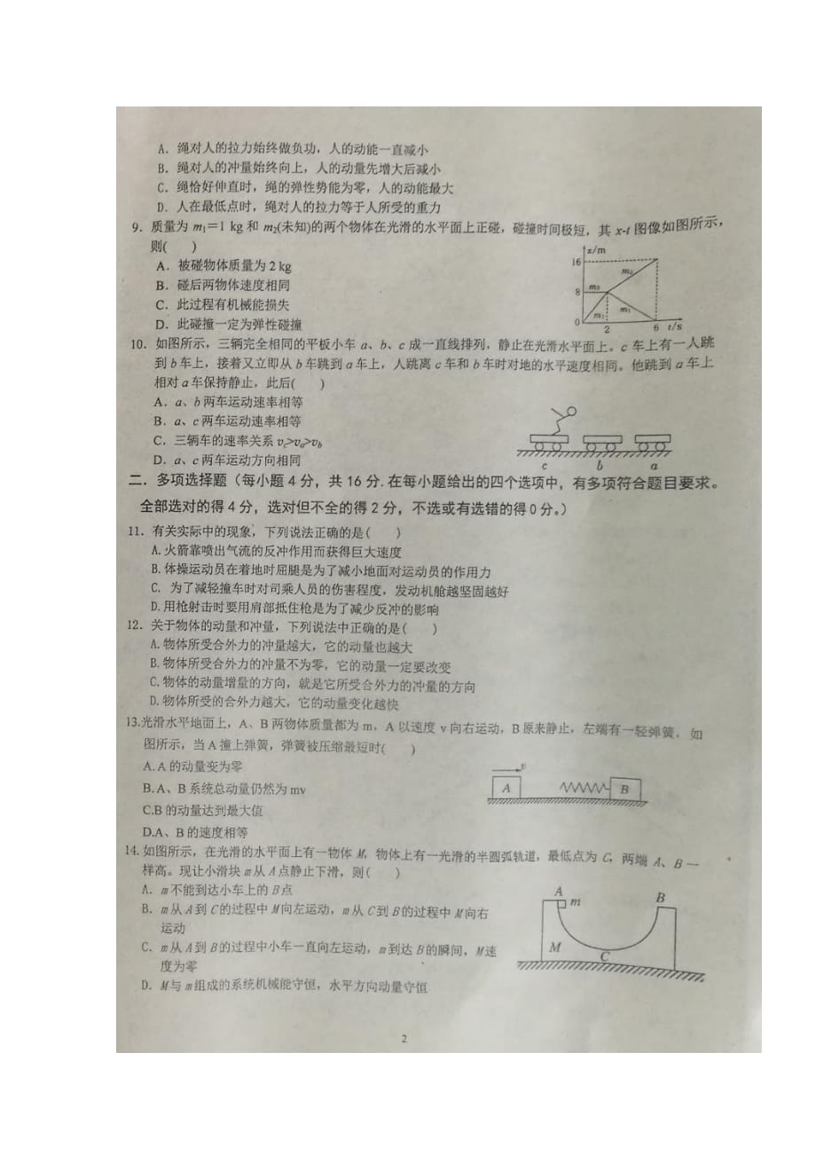 宁夏高二物理6月月考试题（扫描版）_第2页