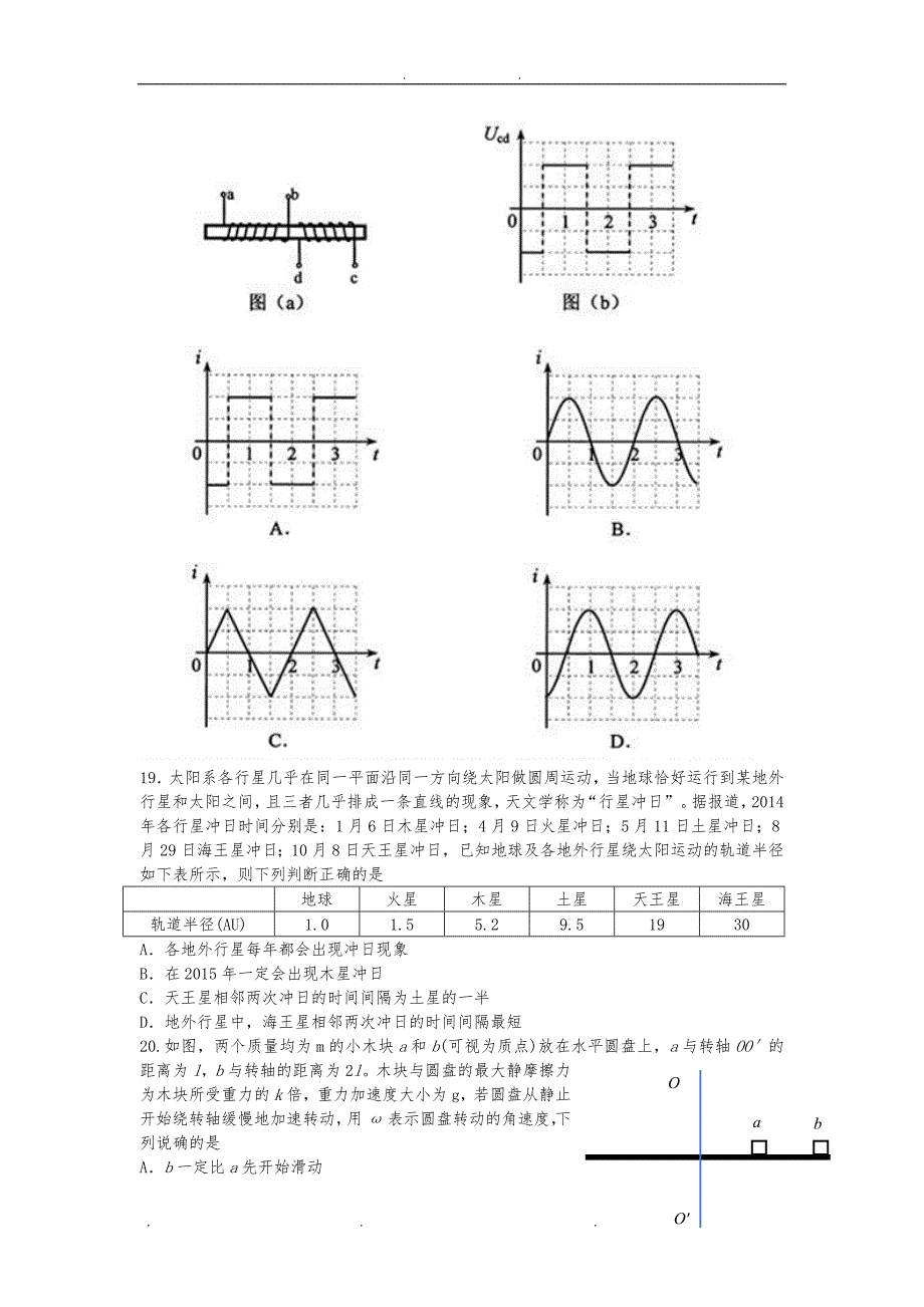 2014年湖南高考理综(物理)试题及答案_第2页