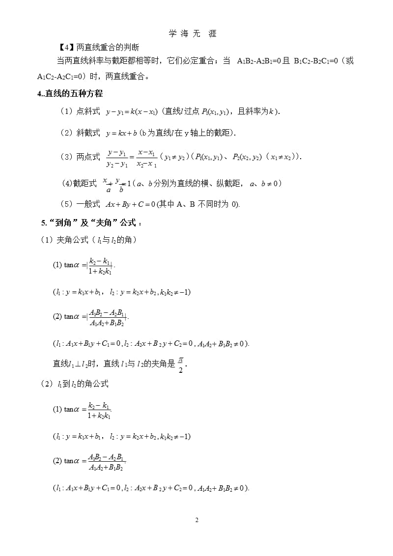 高中数学直线方程公式（2020年九月）.pptx_第2页