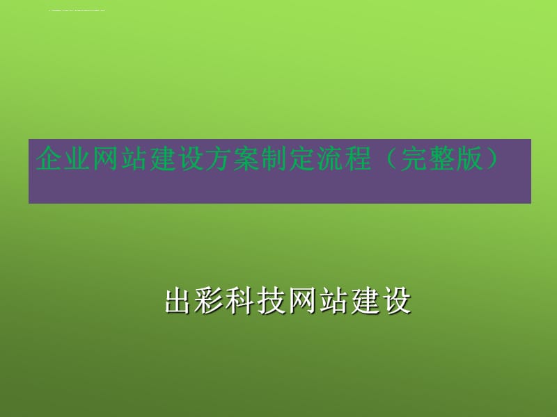 企业网站建设方案制定流程课件_第1页