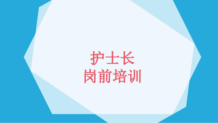 （优质医学）新护士长培训_第1页