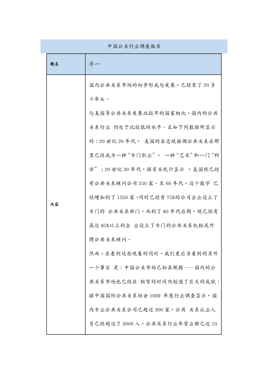 {行业分析报告}中国公关行业调查报告某某某_第2页