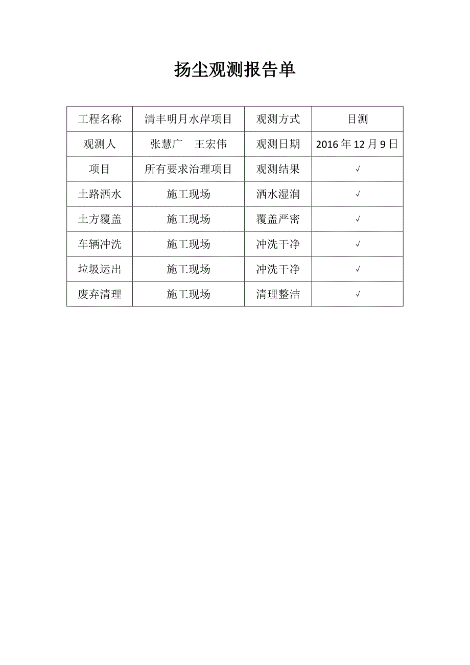 492编号扬尘观测报告单_第1页