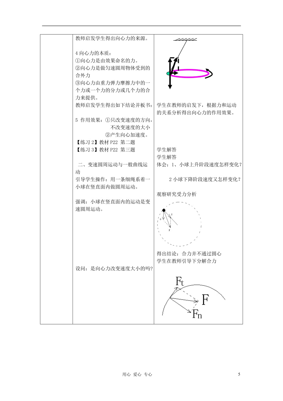 高中物理《向心力》教案7 新人教版必修2_第4页