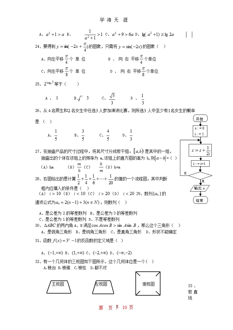 高中数学100道试题（2020年九月）.pptx_第3页