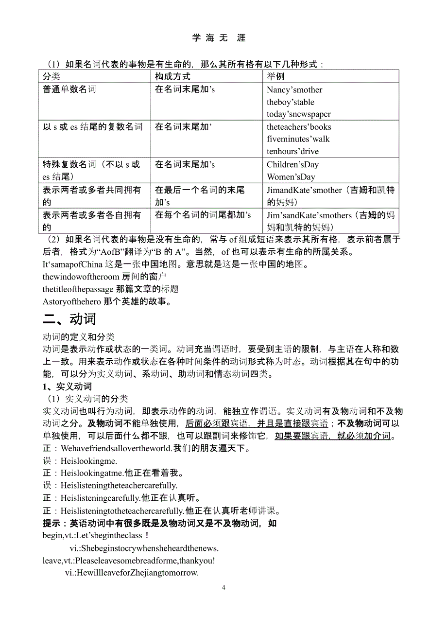 初中英语十大词性详解和练习（2020年九月）.pptx_第4页