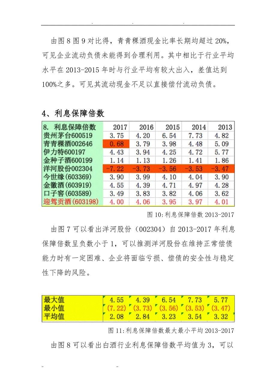 白酒行业偿债能力分析报告_第5页