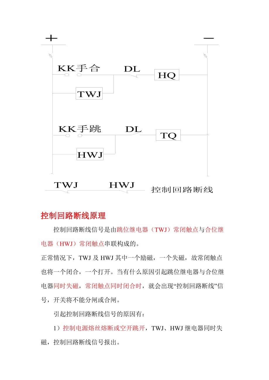 控制回路断线、事故总信号原理-_第1页