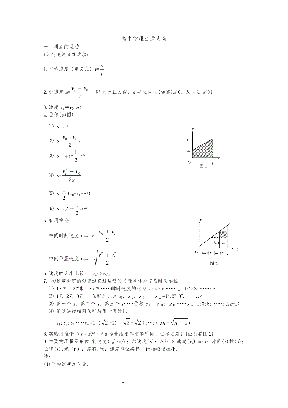 高中物理公式大全[老师实用版]_第2页