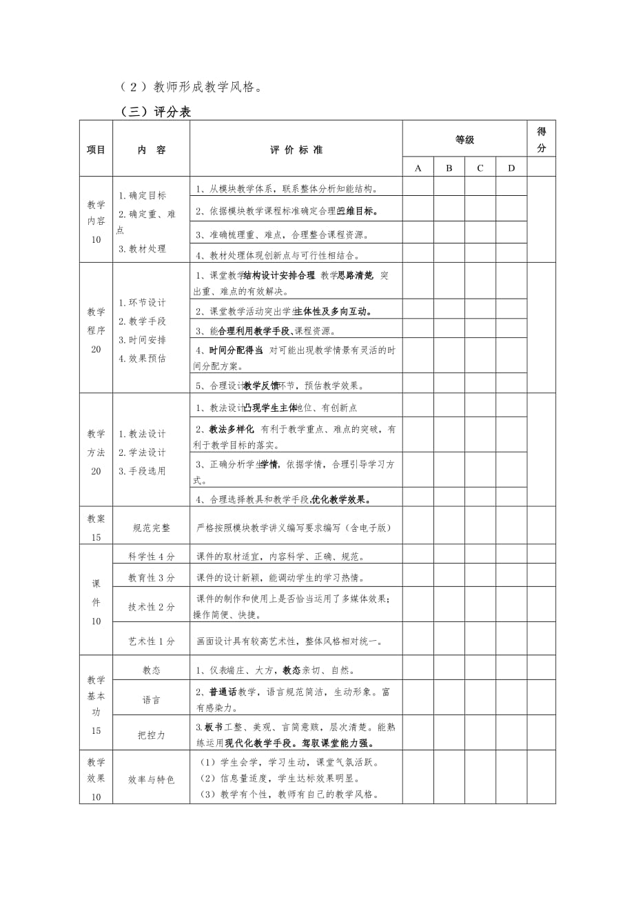 教学公开课评课标准-_第2页