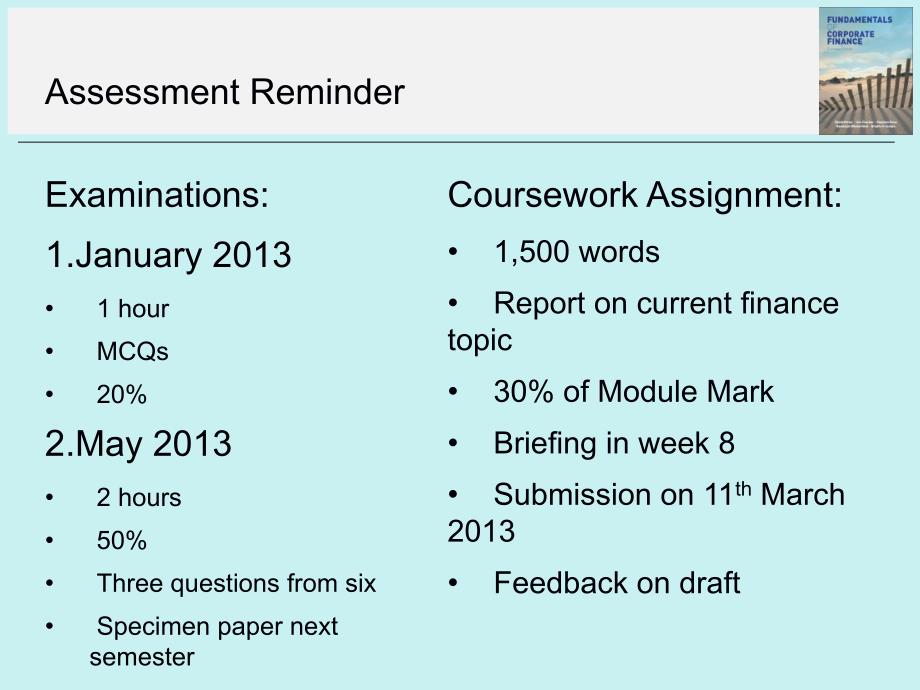 公司金融英文课件Lecture 8 Coursework Briefing_第3页