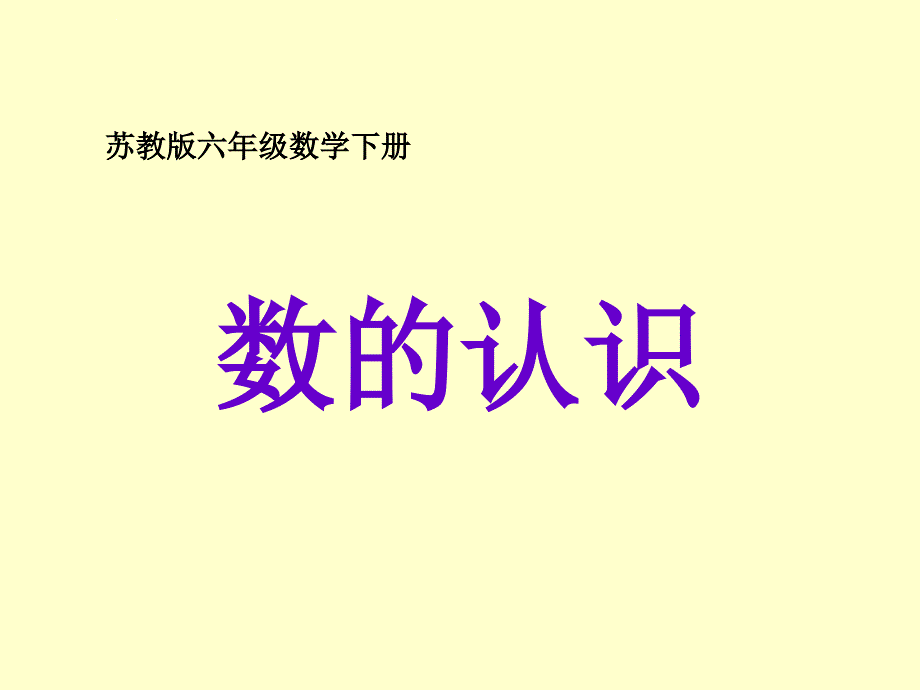 六年级数学下册《数的认识》PPT课件之二(苏教版)_第1页